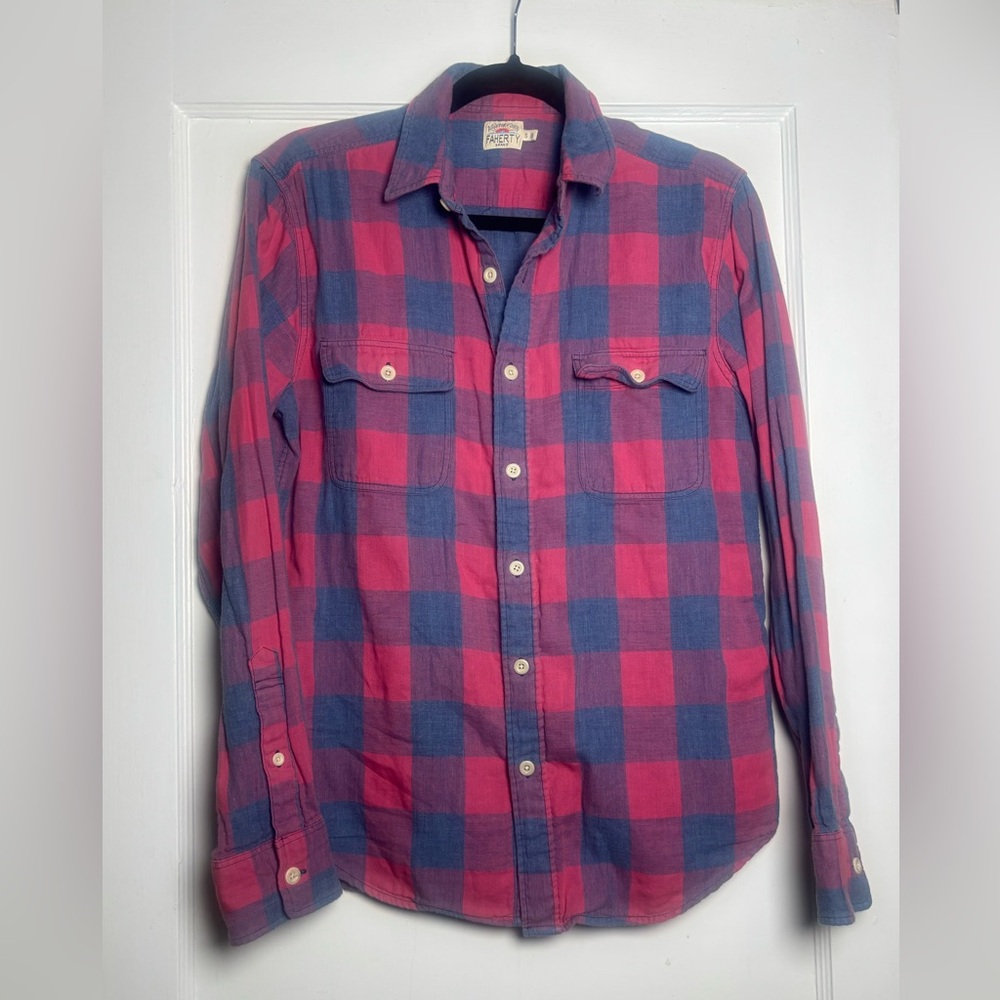 Faherty Soft Flannel Button Down Shirt - image 1